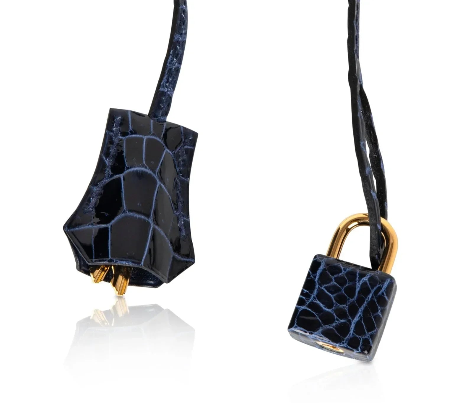 Birkin 35 Bag Blue Sapphire Porosus Crocodile Gold Hardware New