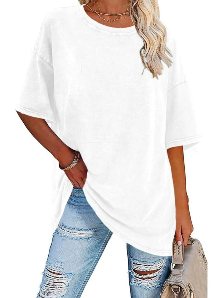 Women's Oversized T-Shirt Vintage Wash Short Sleeve