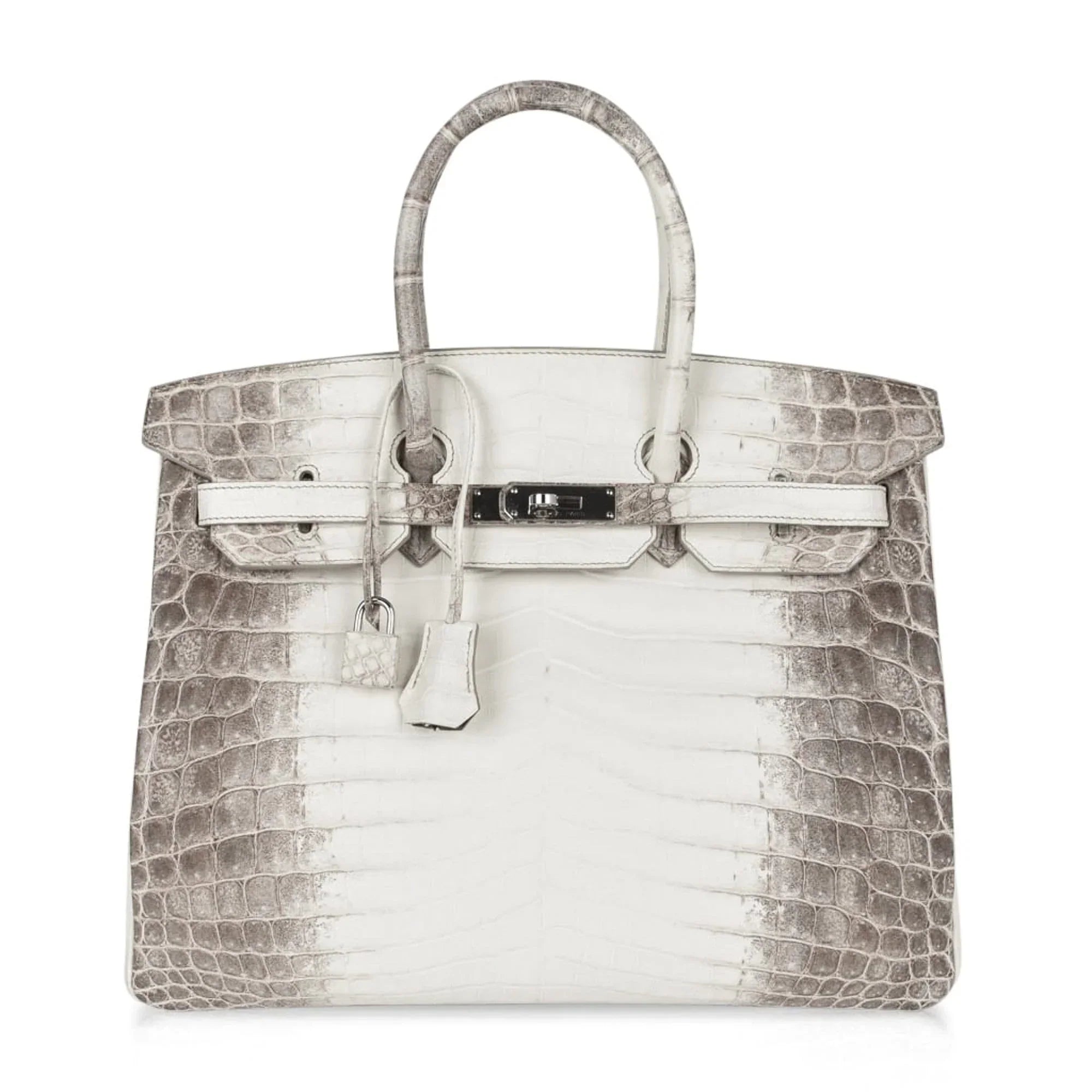 Birkin 35 Himalaya Blanc Crocodile Palladium Hardware